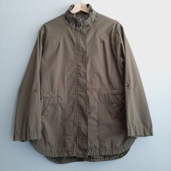 JOE FRESH Canvas Jacket Utility Sleeves Olive Green Sz S - Picture 2 of 13